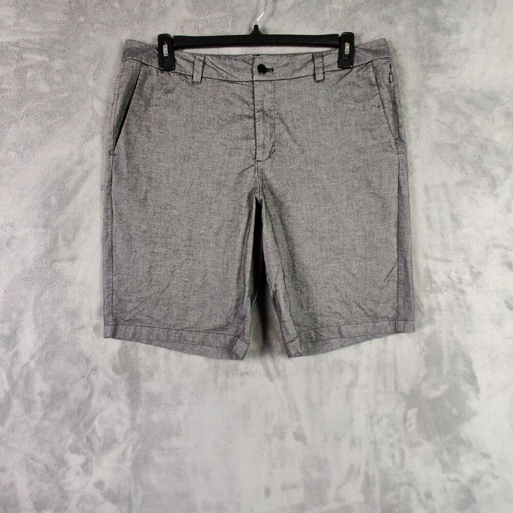 Lululemon ABC Commission Shorts Men 36 Gray Chino Oxford Preppy Golf Solid 36x11